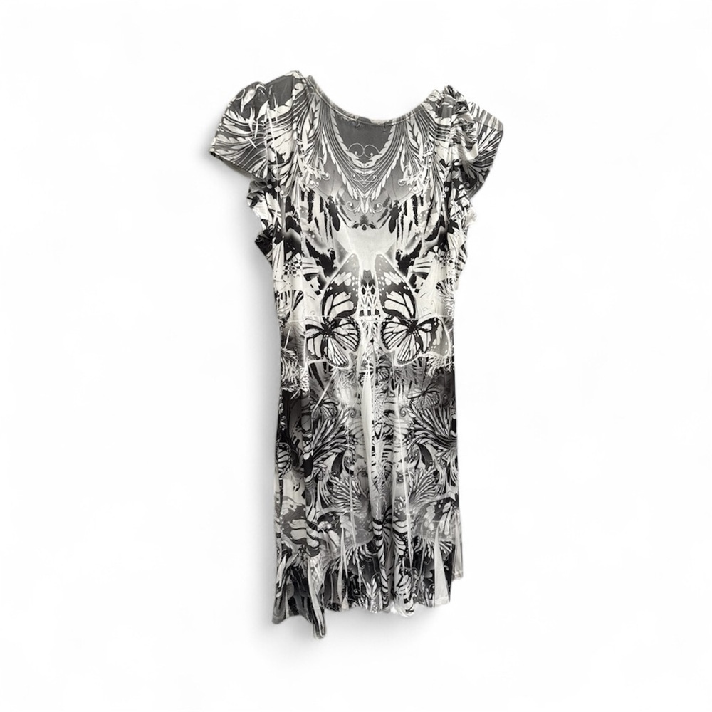 Apt. 9 Black and White Tropical Midi Dress - Picture 3 of 4